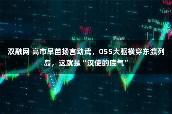 双融网 高市早苗扬言动武，055大驱横穿东瀛列岛，这就是“汉使的底气”