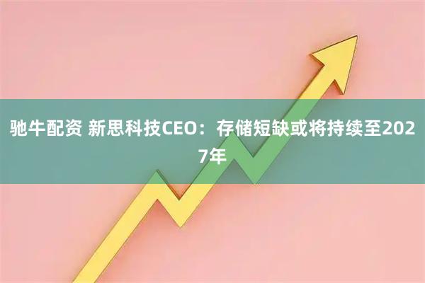 驰牛配资 新思科技CEO：存储短缺或将持续至2027年